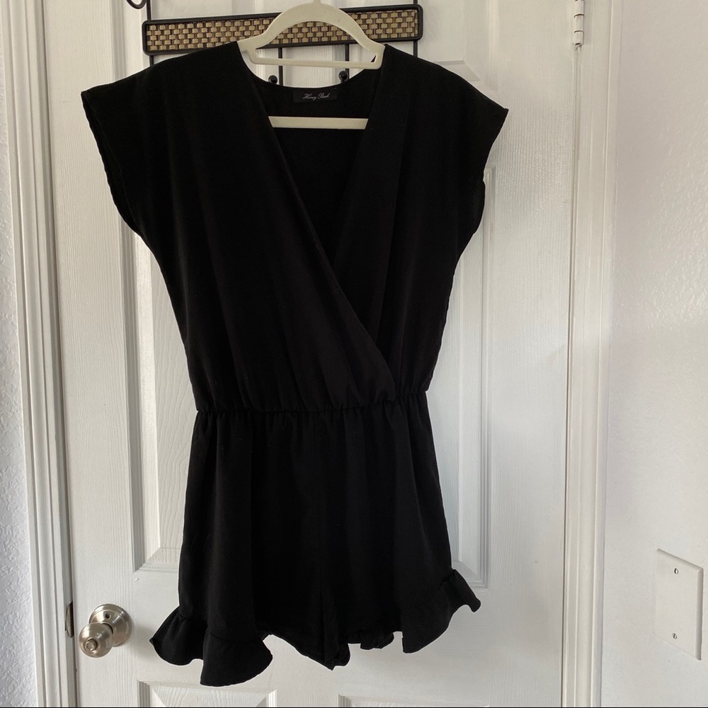 Black Honey Punch Romper
